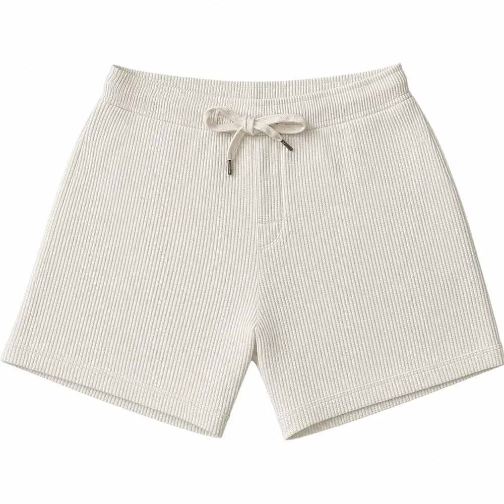 Dandy Del Mar The Cannes Waffle Knit Shorts Vintage Ivory XL